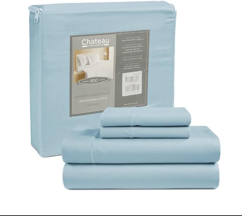 Egyptian Cotton Sheets King Size, 800 Thread Count 4 Piece Sheet Set, Cotton She...