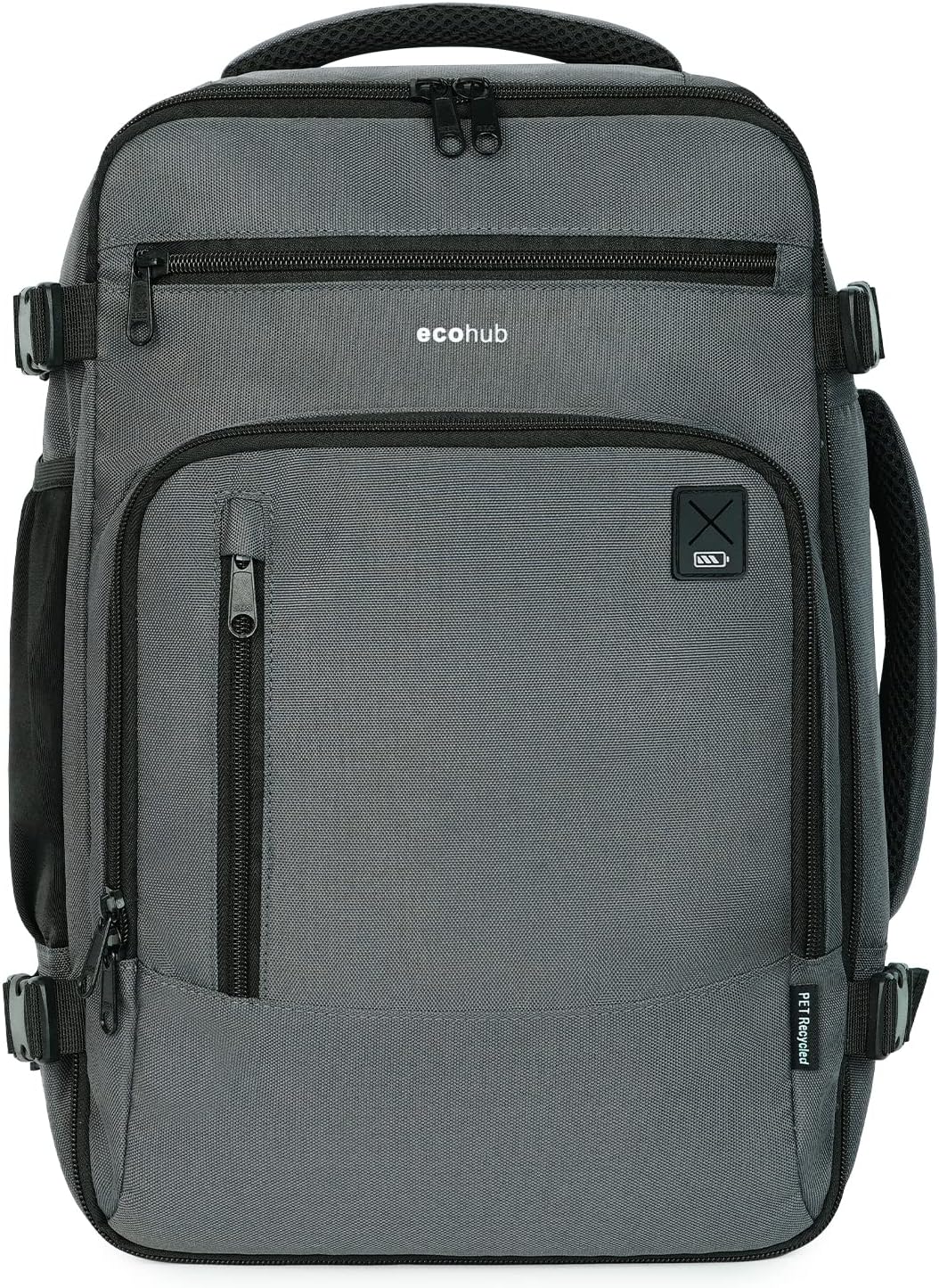 ECOHUB Ryanair Cabin Bag 40x20x25 Travel Hand Luggage Backpack Recycled PET Eco...