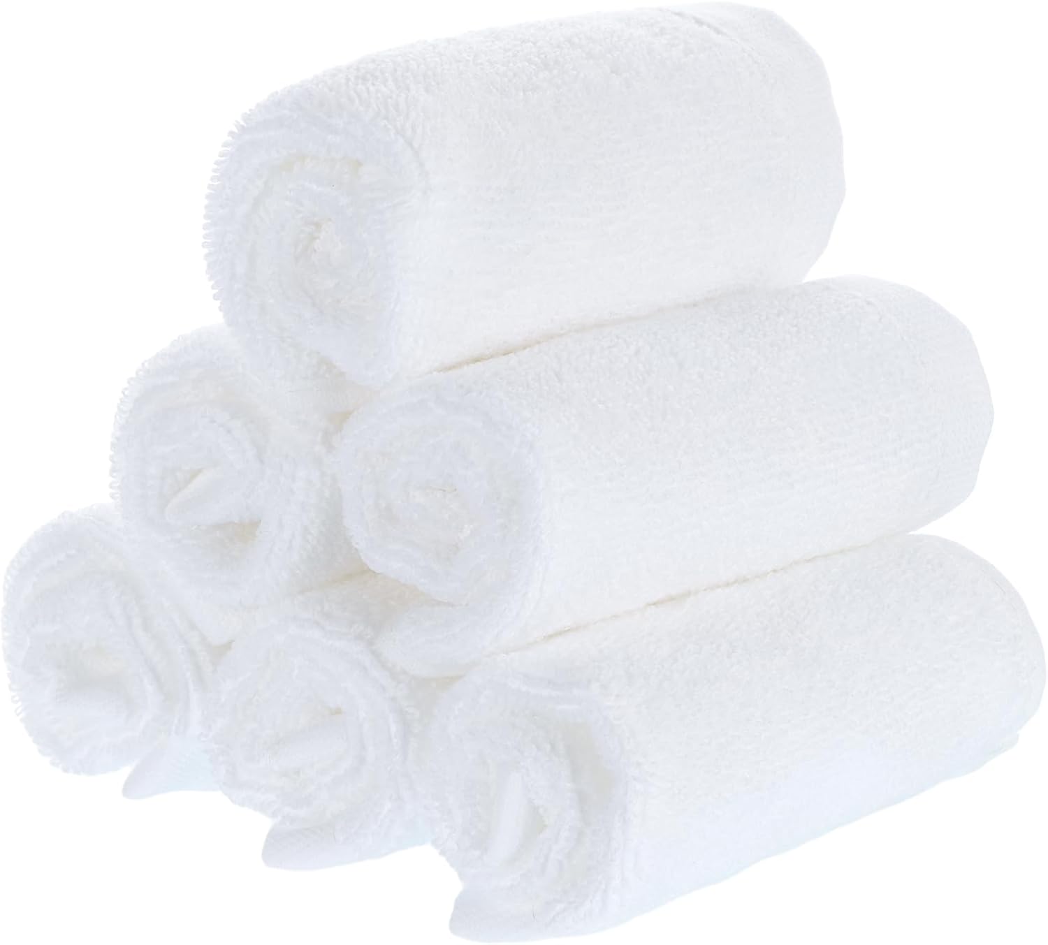 6 Pack Flannel Face Cloths, 20x20cm Face Flannels Cotton Face Cloth Facial Clean...