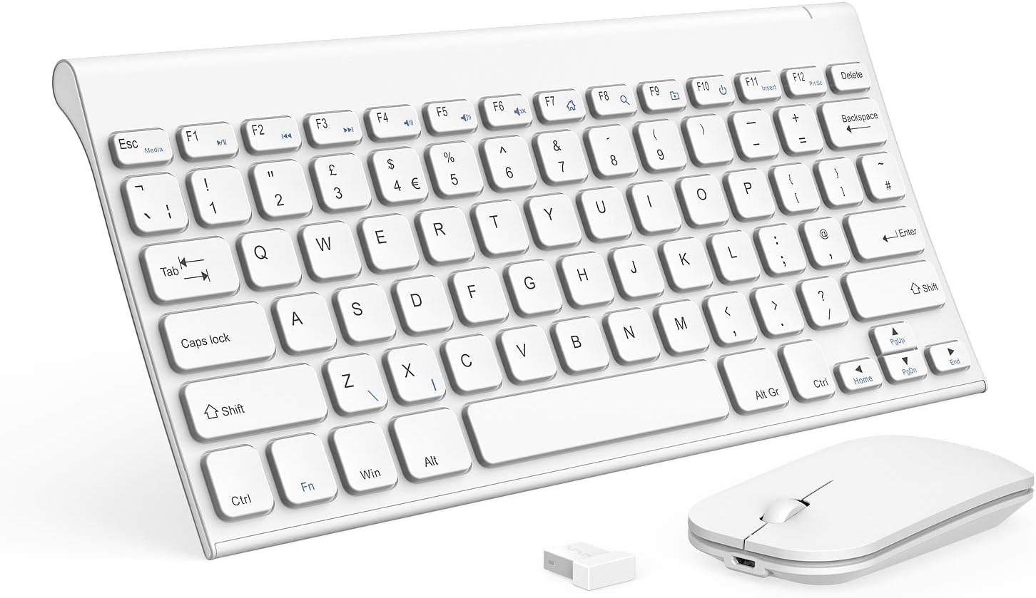seenda WGJP-031 Small Wireless Keyboard and Mouse, Ultra Compact Rechargeable US...
