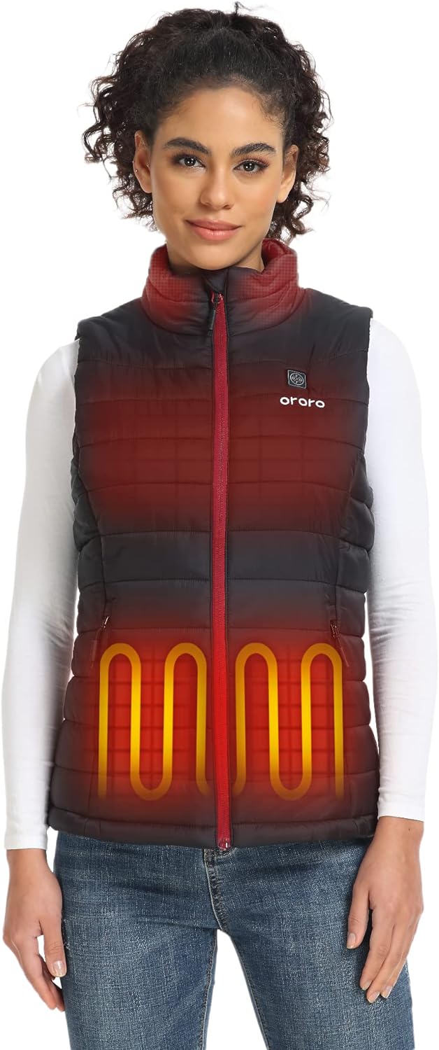 ORORO Women's Heated Gilet with Power Bank, Heated...