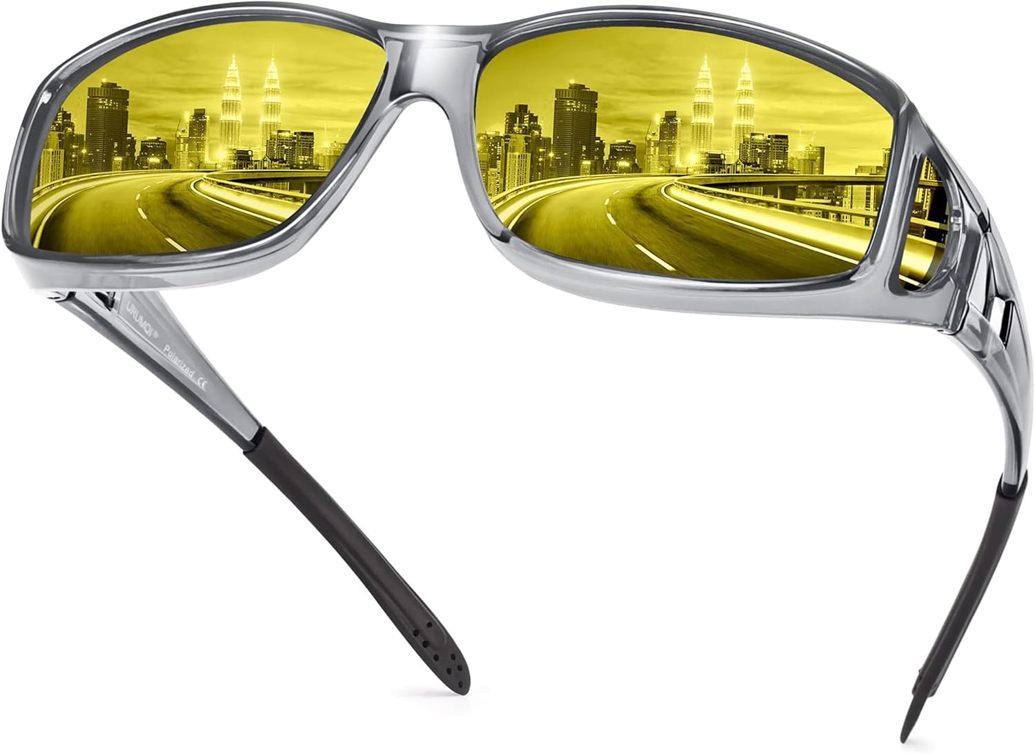 URUMQI Anti Glare Night Driving Glasses Fit Over Glasses for Men Women, Polarise...