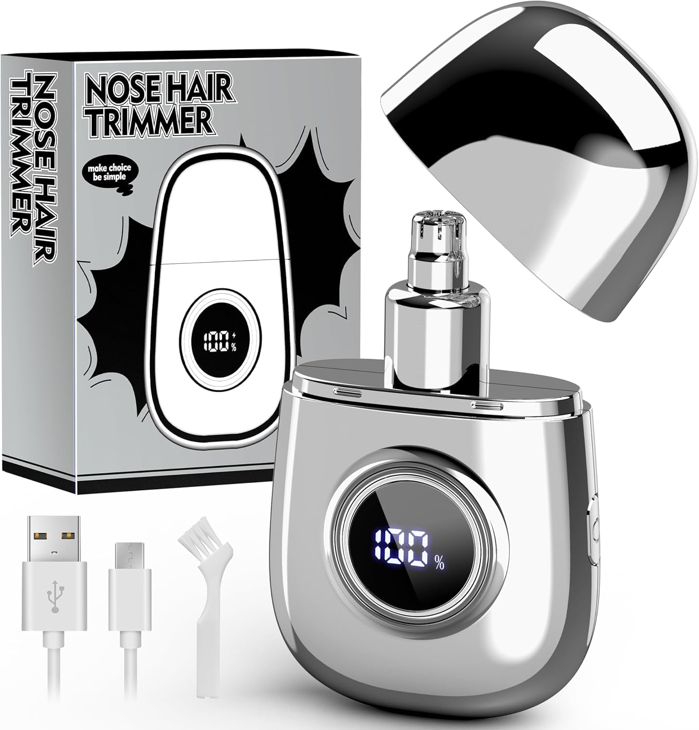 Nose Hair Trimmer for Men and Women Painless Nose Hair Trimmer Clipper, Battery...