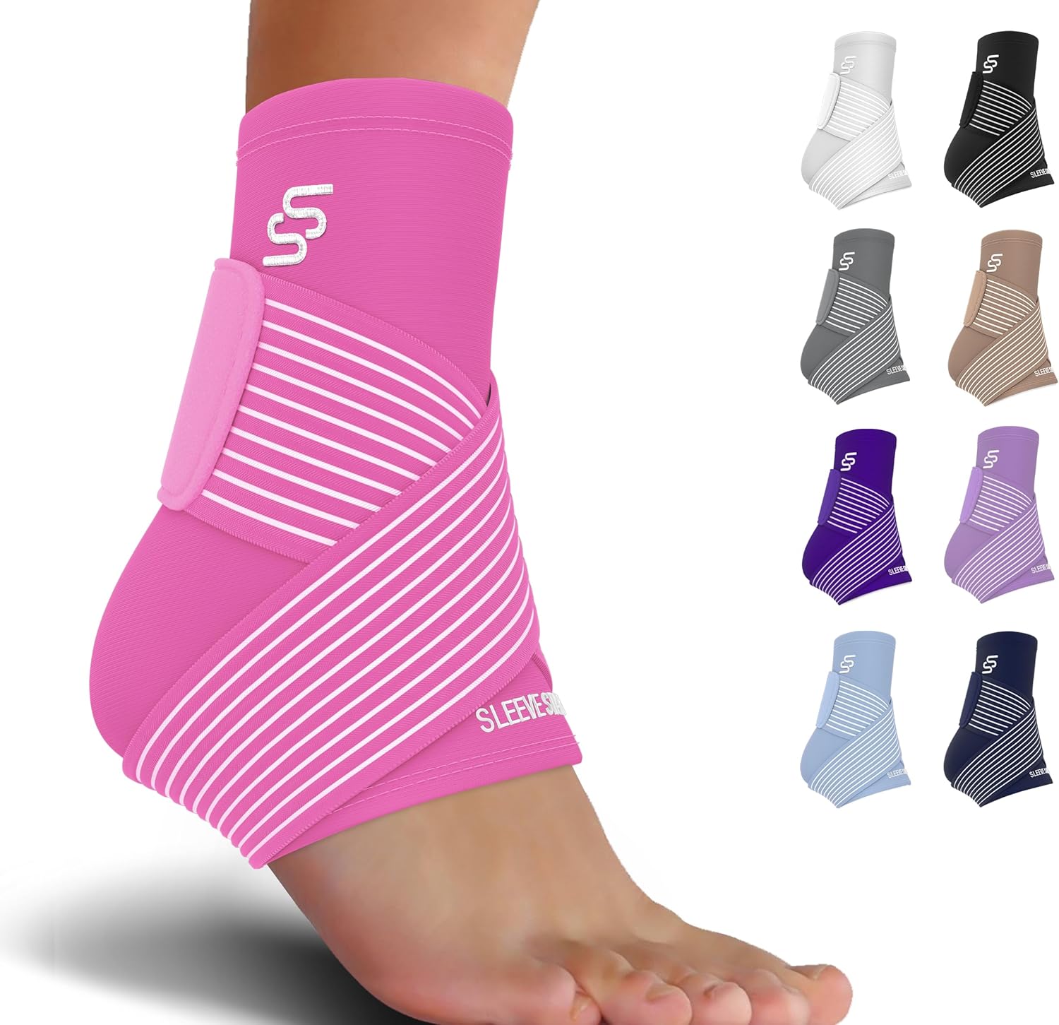 Sleeve Stars Ankle Brace for Sprained Ankle, Plantar Fasciitis Relief Ankle Supp...