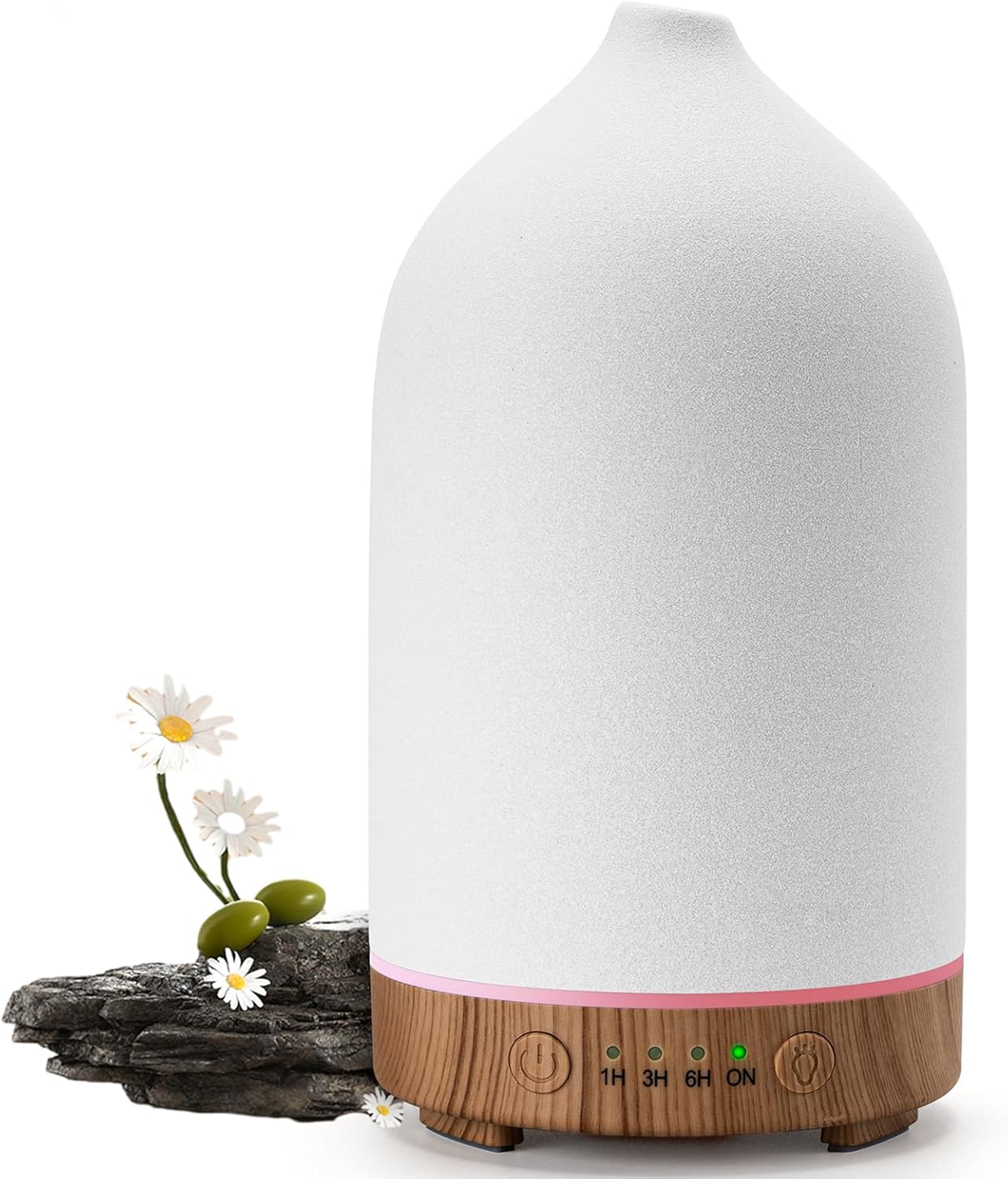 200ML Ceramic Diffuser,Aromatherapy Diffuser,Essential Oil Diffuser with 7 Color...
