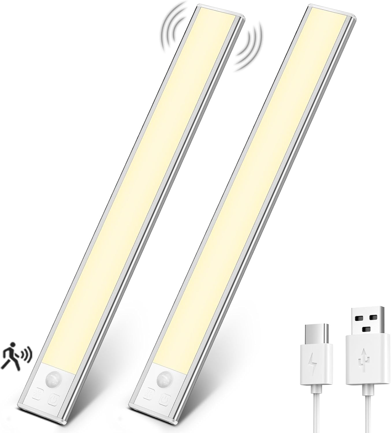 OUILA Under Cabinet Kitchen Lights, 3000K Warm White 52 LED Motion Sensor Lights...