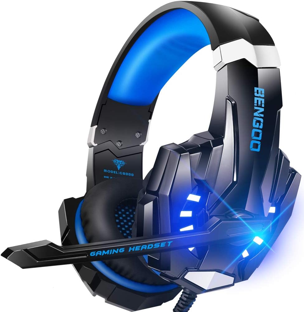 BENGOO G9000 Stereo Gaming Headset for PS4 PC Xbox One PS5 Controller, Noise Can...