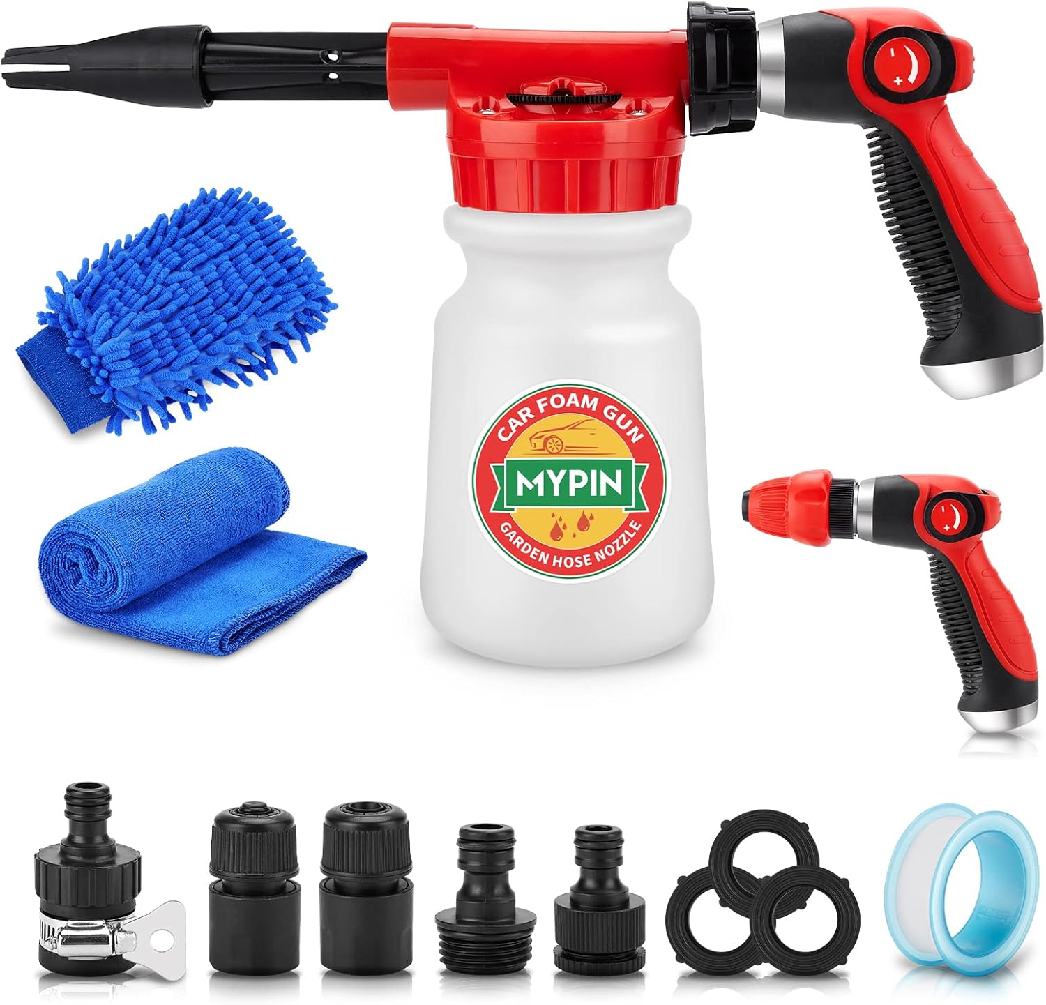 16 in 1 Car Foam Sprayer, MYPIN Adjustable Hose Foam Cannon, Snow Foam Sprayer w...