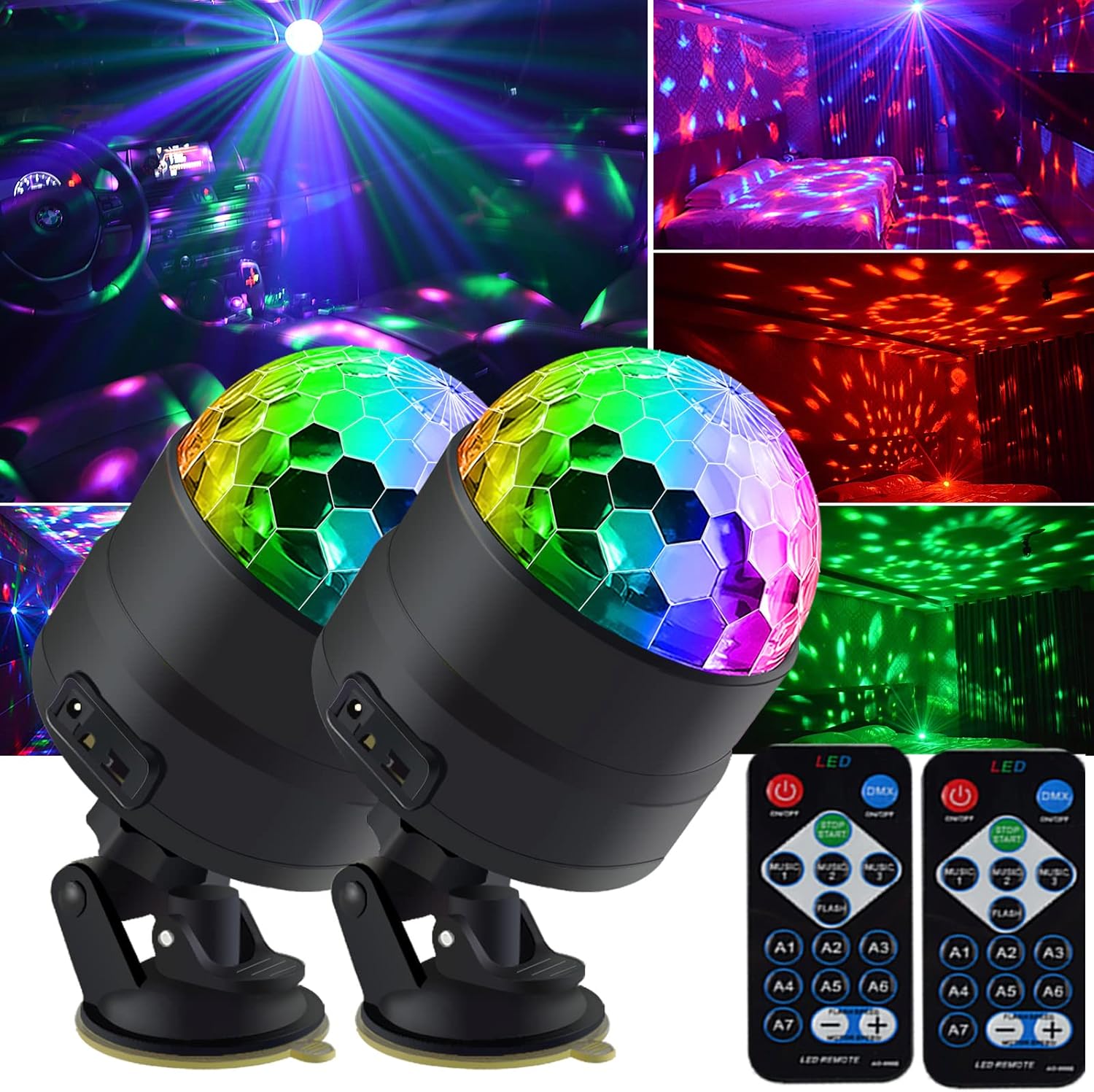 2Pack Disco Lights,Disco Ball Light,Disco Lights f...