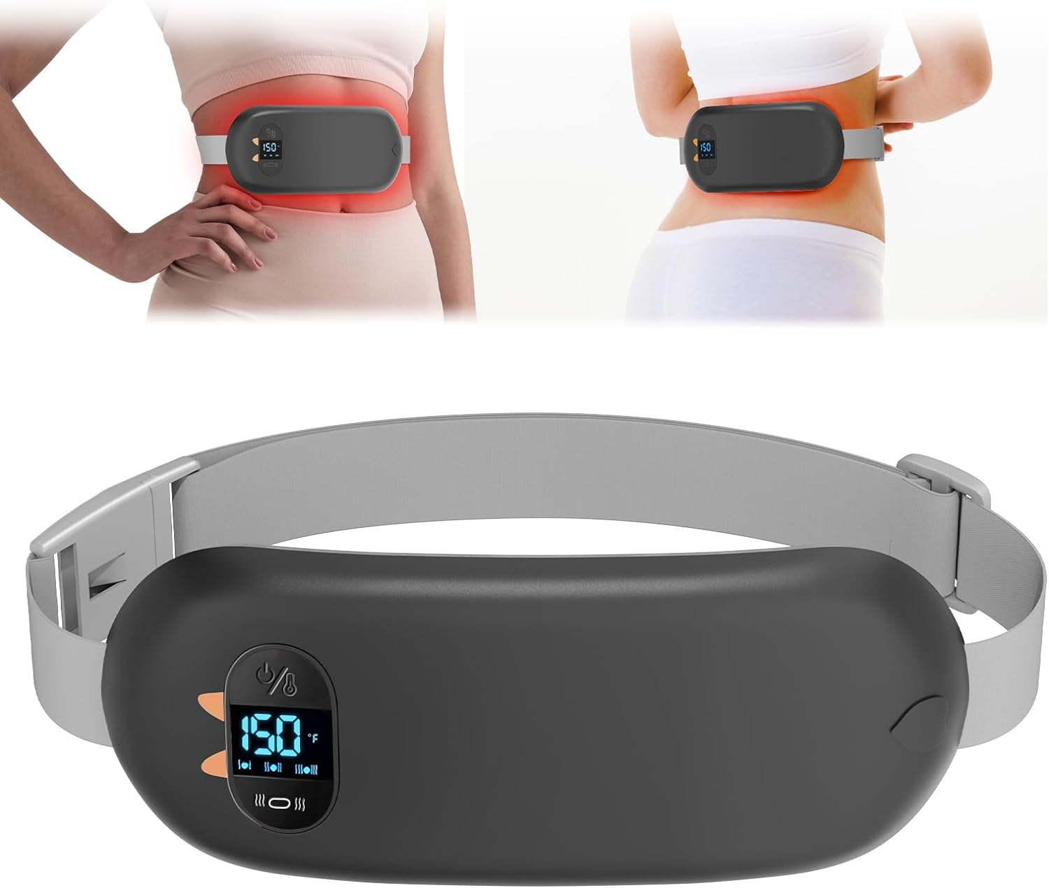 Heat Pad for Period Pain Relief, Upgraded 6 Heat Massage Modes Electric Fast Hea...