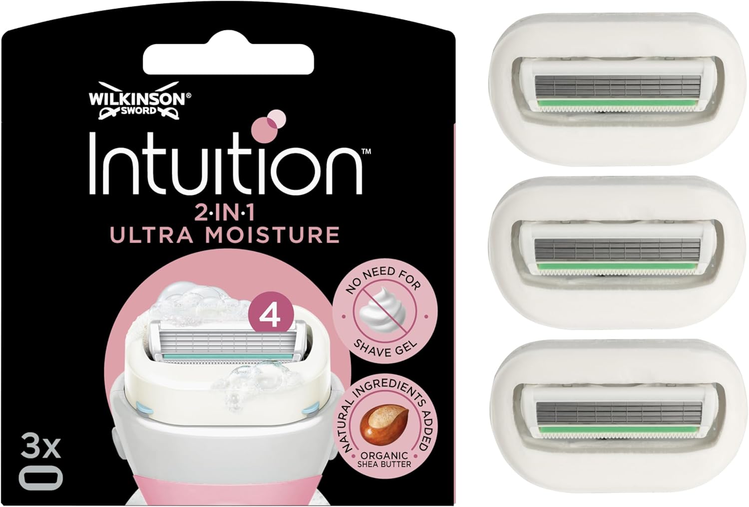 WILKINSON SWORD - Intuition Ultra Moisture Blades For Women | No Shave Gel Neede...