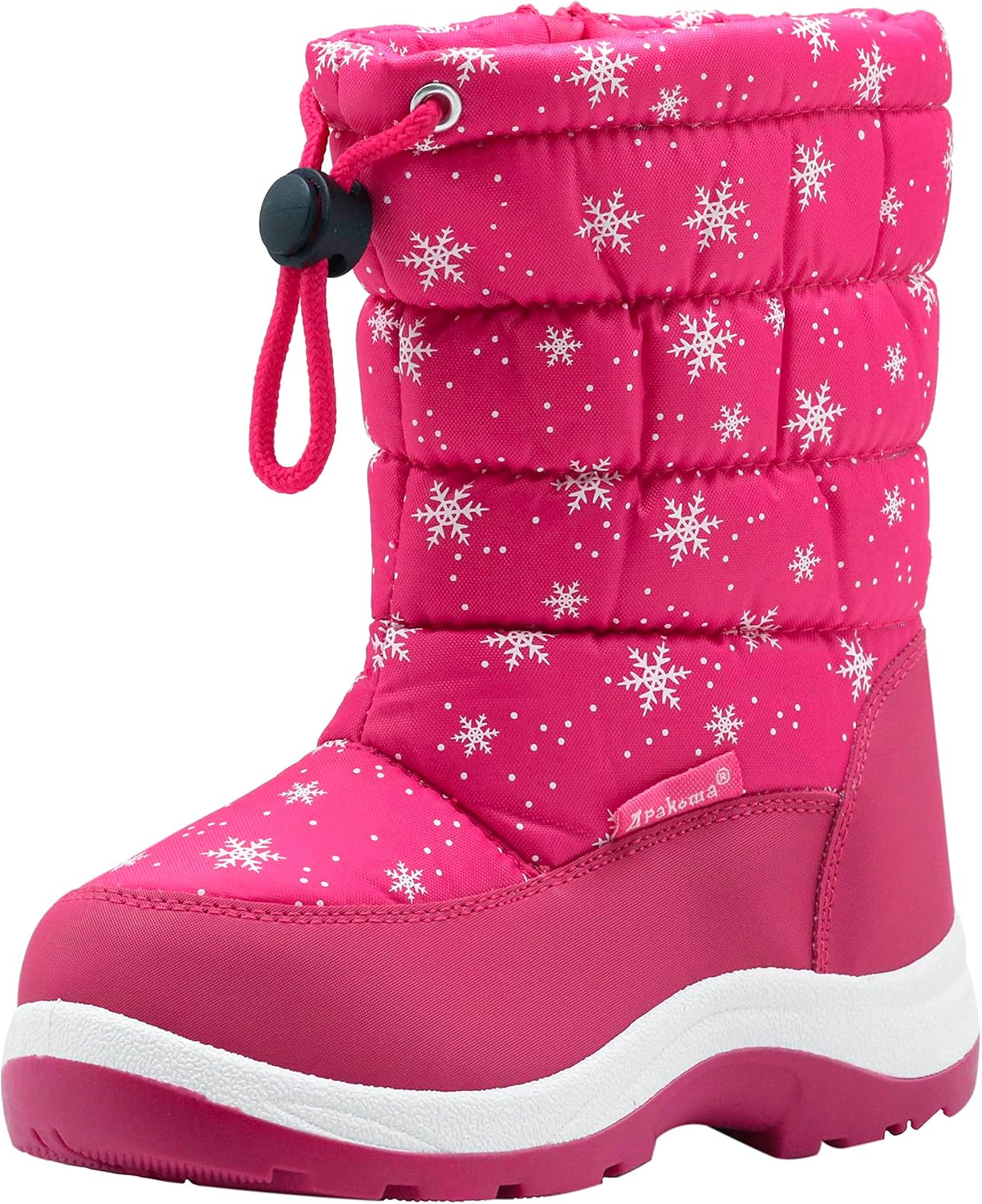 Apakowa Kid's Girls Cold Weather Snow Boots (Toddler/Little Kid) 7 Toddler Peach