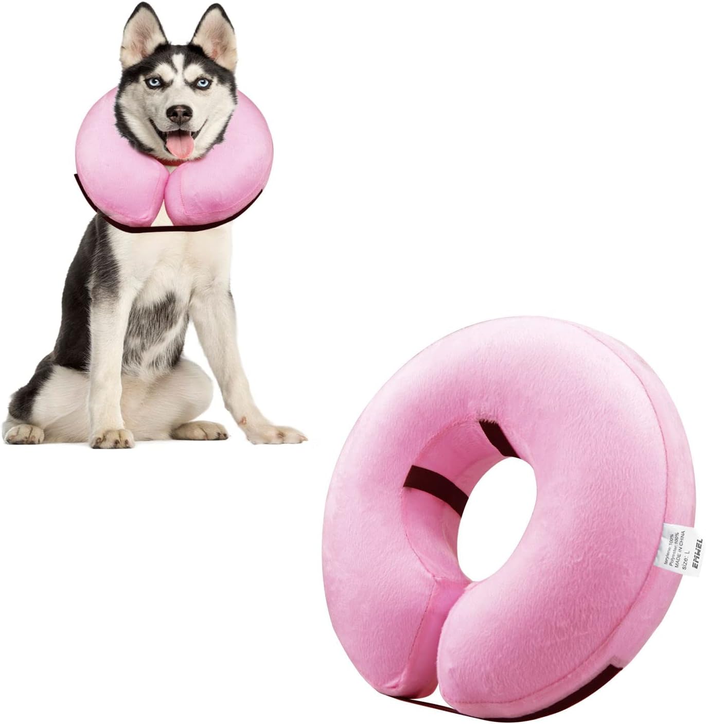 Emwel Pet Inflatable Collar for Large Dogs, Comfy Pet Collar Cone for Recovery,...