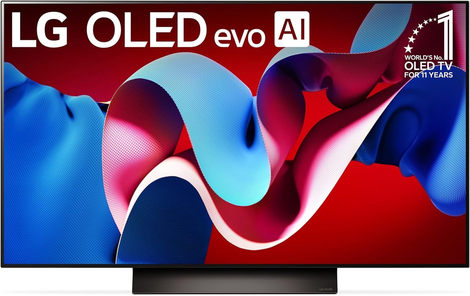 LG 48-Inch Class OLED evo C4 Series Smart TV 4K Processor Flat Screen with Magic...