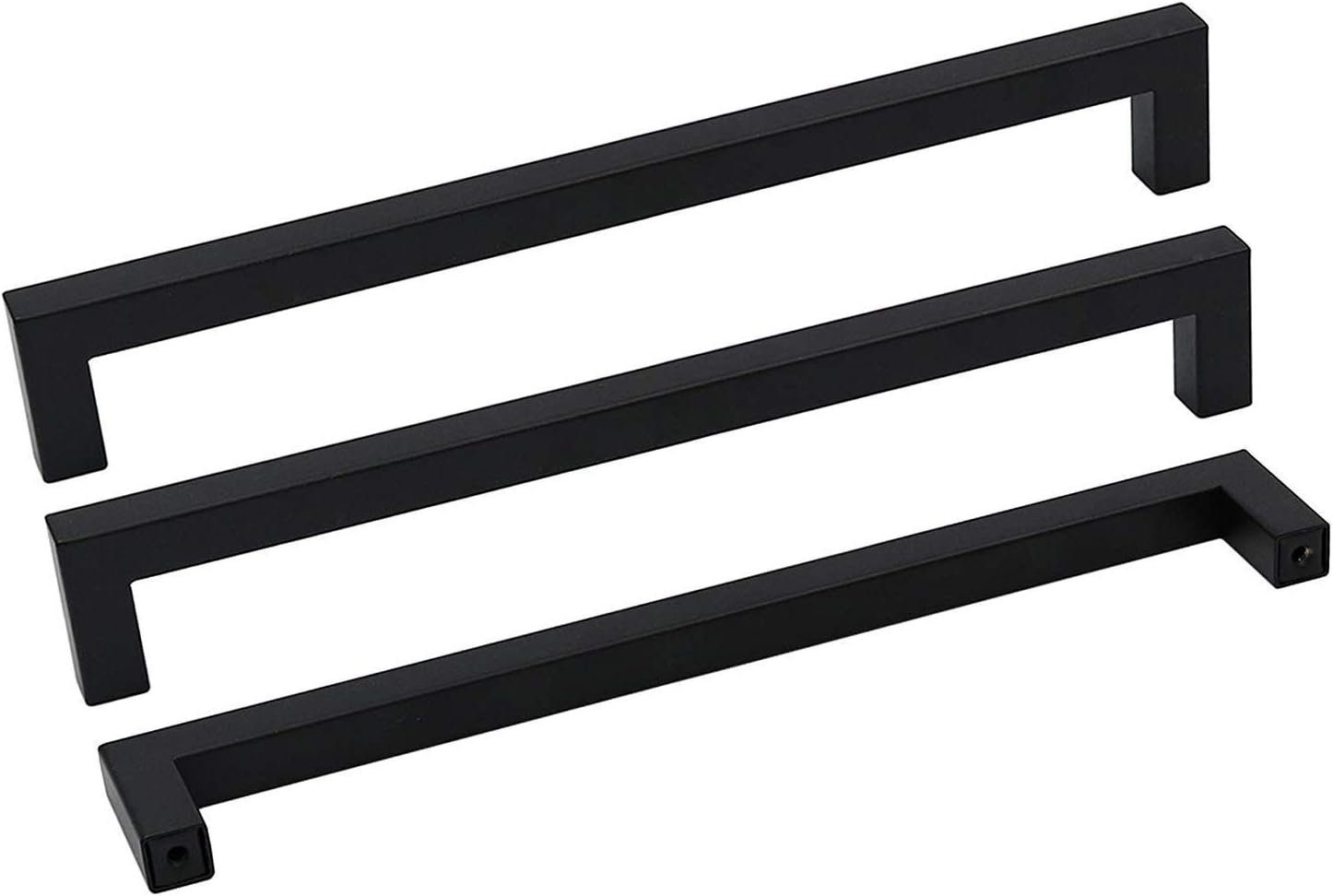 goldenwarm 2 Pack Black Cabinet Pulls 8in(204mm) Drawer Pulls Kitchen Cabinet Ha...