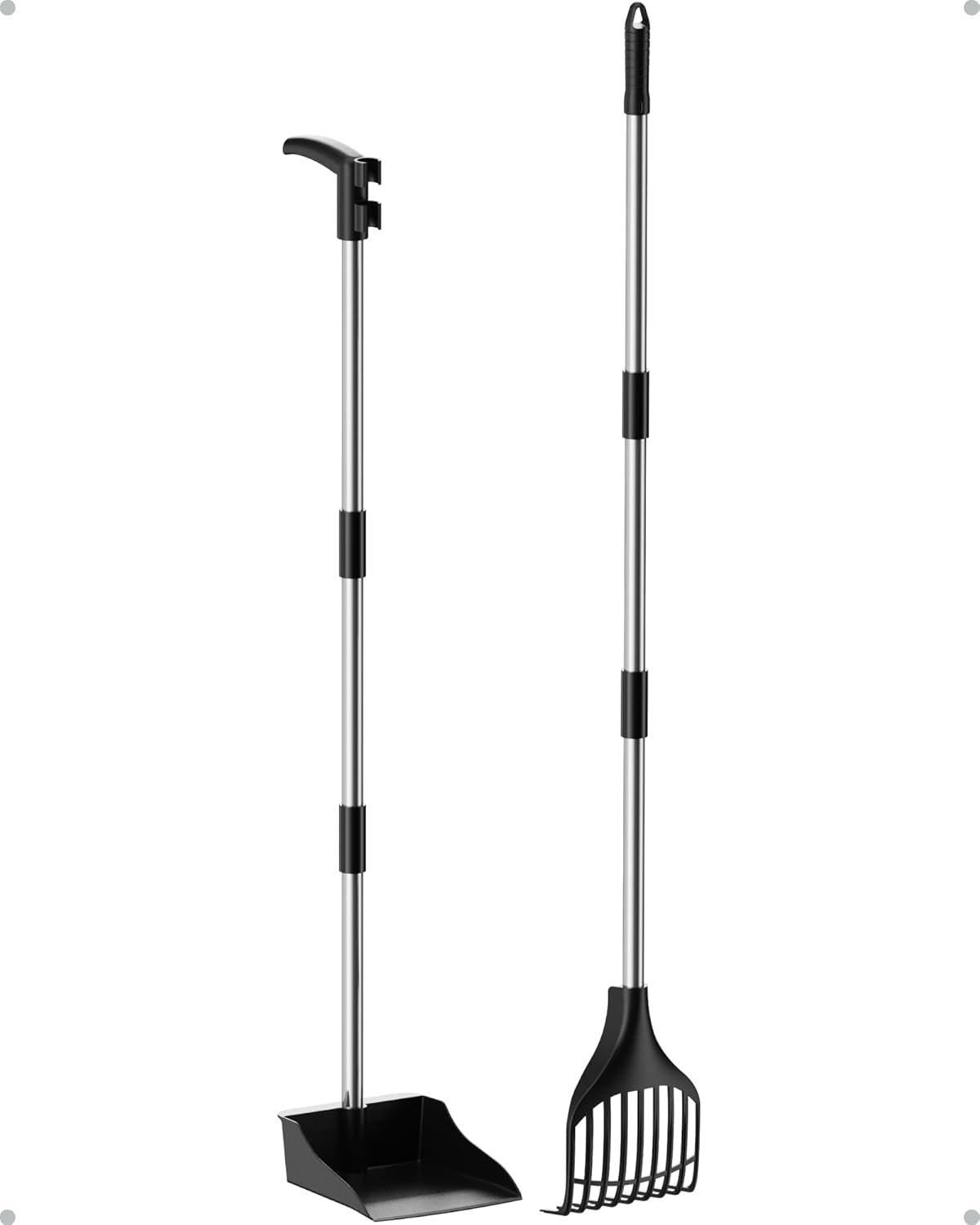 Lifewit Plastic Pooper Scooper Dog for Yard, Lightweight Portable Pet Poop Shove...