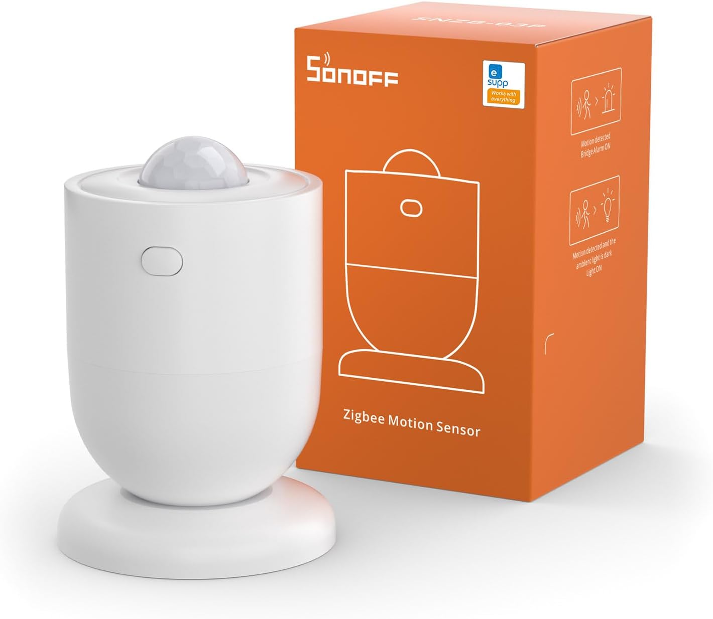 2 Pack SONOFF SNZB-03P Zigbee Motion Sensor, 3-Year Battery Life, for Alert Syst...