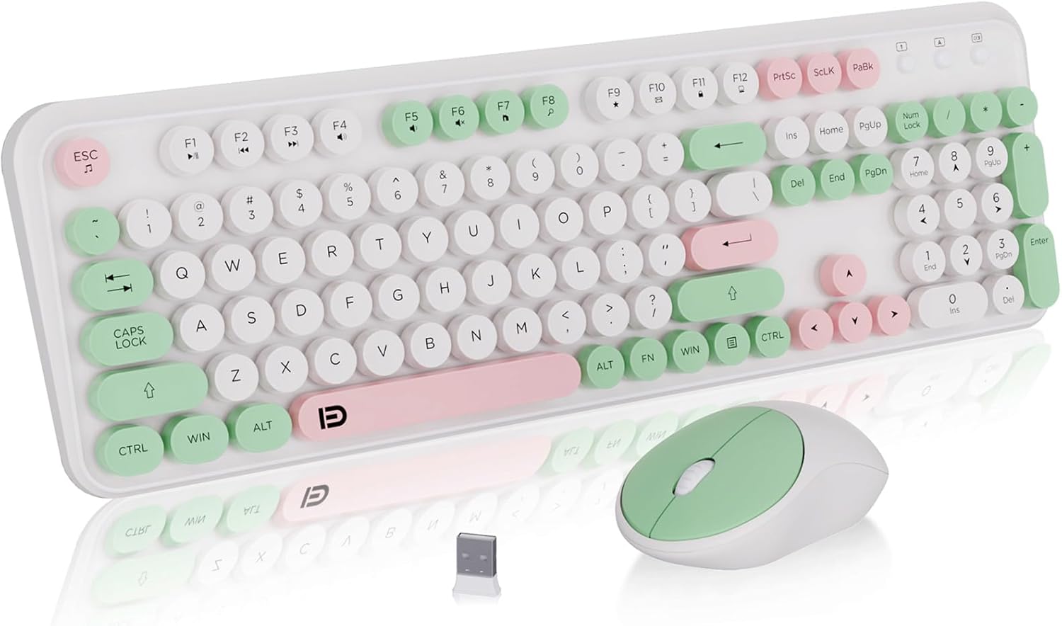 FD 2.4GHz Wireless Keyboard and Mouse Set with Switch Button - Full-Size Keyboar...