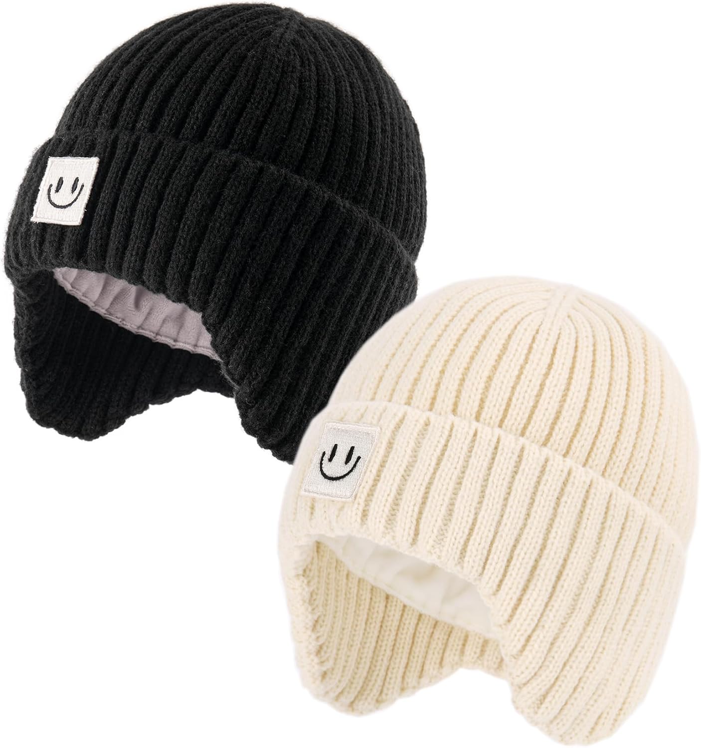 FURTALK Baby Beanie Winter Warm Hats Fleece Lined with Earflap Cute Knit Kids Ca...