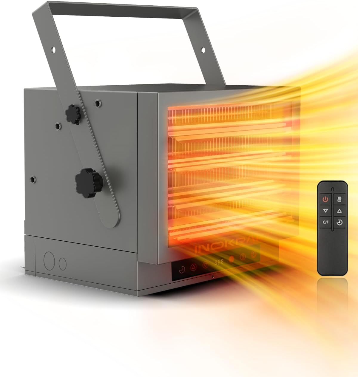 InoKraft 7500W Electric Garage Heater with Remote, Ceiling Mount Fan Forced Shop...