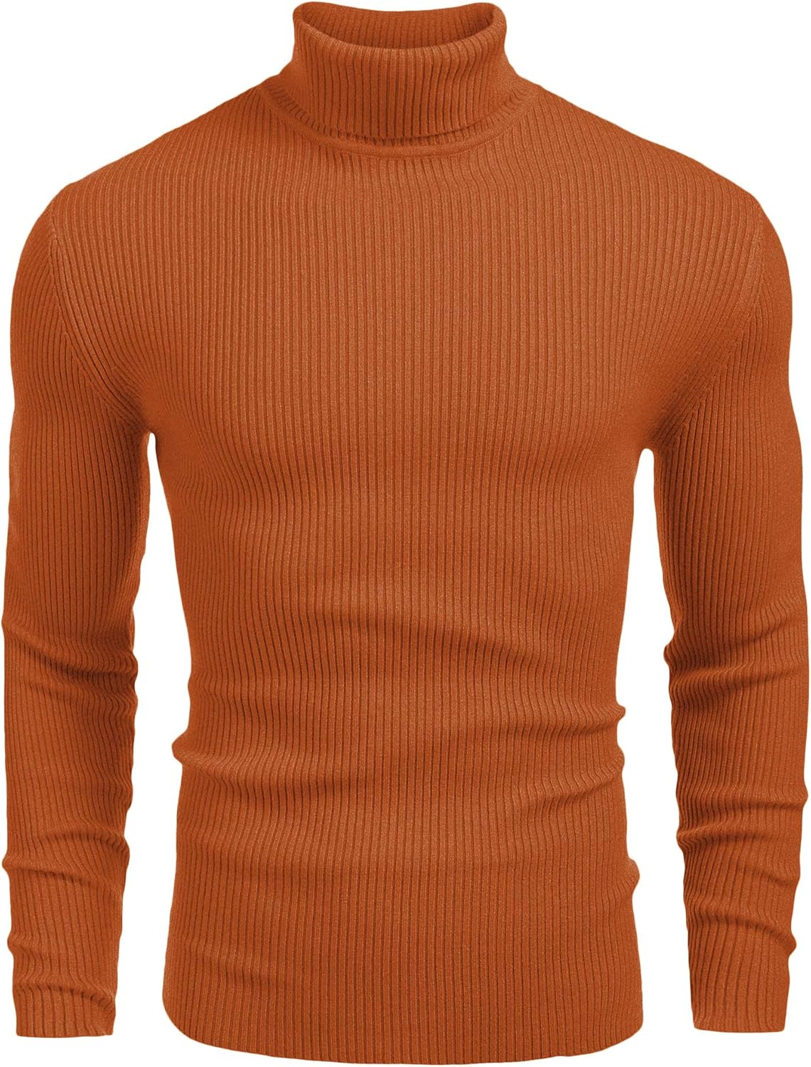 COOFANDY Mens Ribbed Slim Fit Knitted Pullover Casual Turtleneck Sweater British...