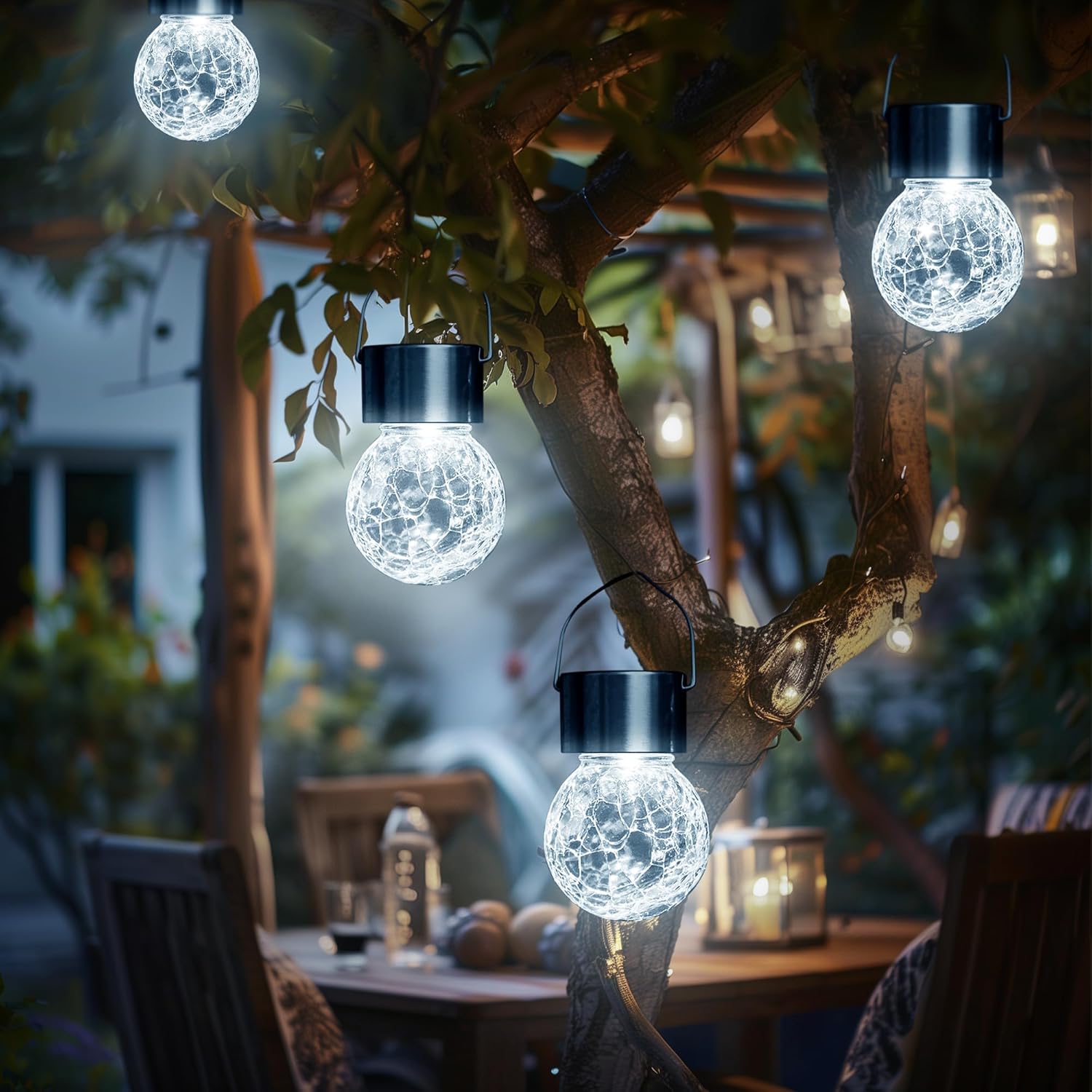 GIGALUMI 16 Pack Solar Outdoor Lights, Solar Hanging Lights for Christmas Decora...