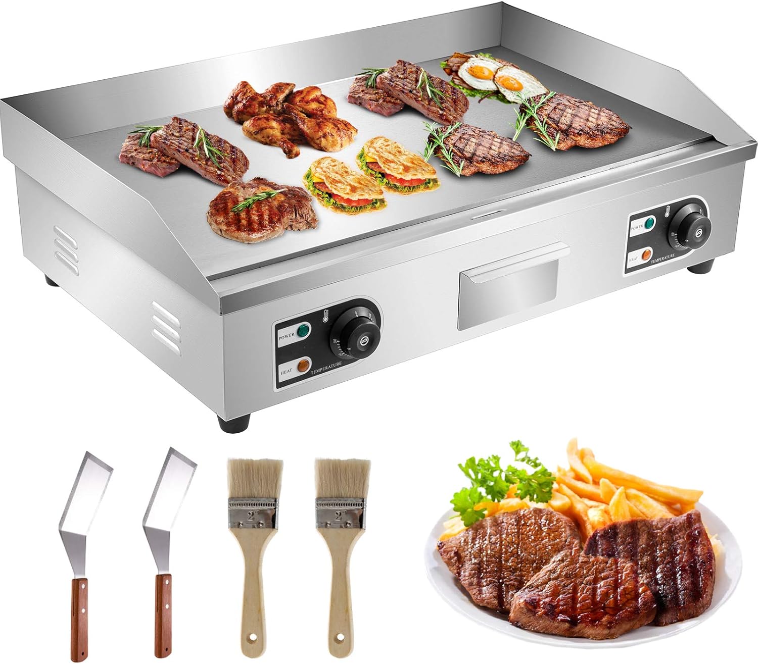 VEVOR 30" Commercial Electric Griddle 3000W Electr...