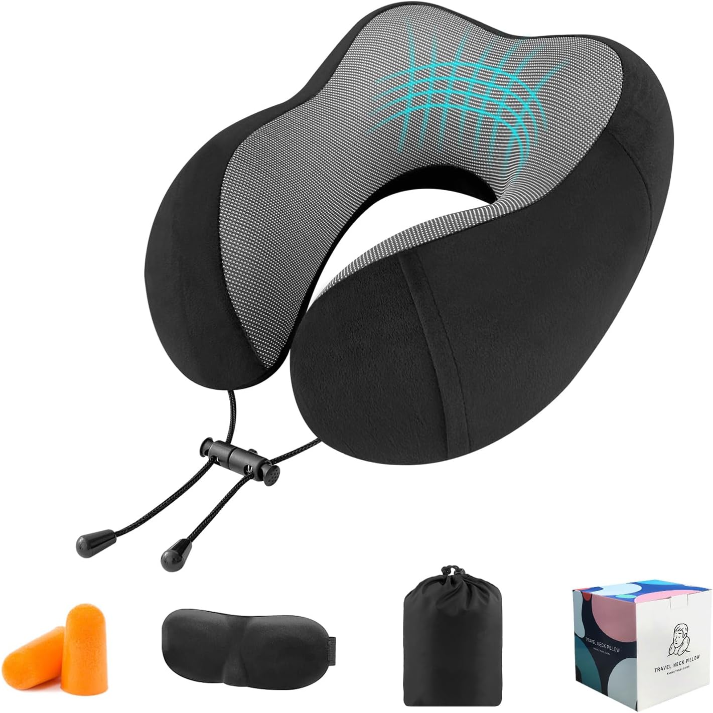 CNMTCCO Travel Pillow - Comfortable Neck Pillow for Travel, Memory Foam Neck Pil...