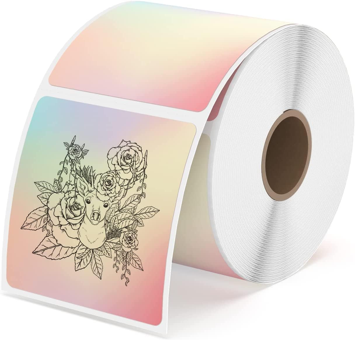 MUNBYN 50 x 50mm Rectangle Thermal Label Stickers,...