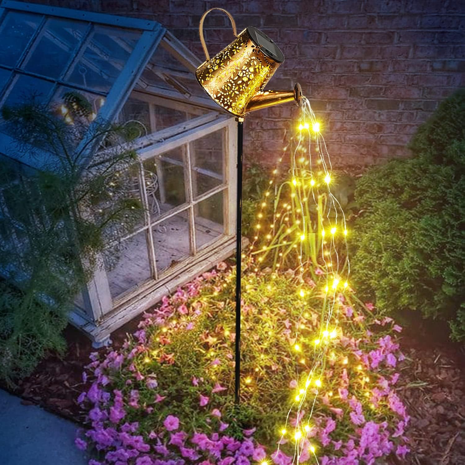 NAN ZAI NAN FANG Solar Garden Stake Light，Solar Watering Can Garden Lights with...