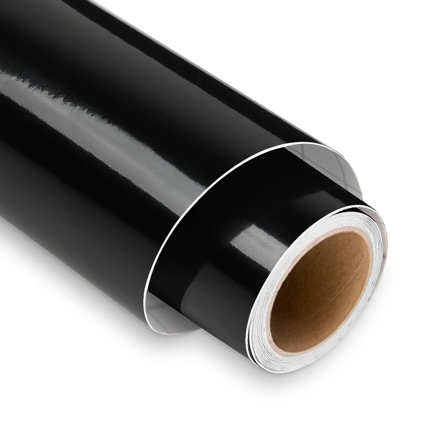 Glossy Black Permanent Vinyl for Cricut - 12" x 5FT Black Vinyl Roll for Cricut,...