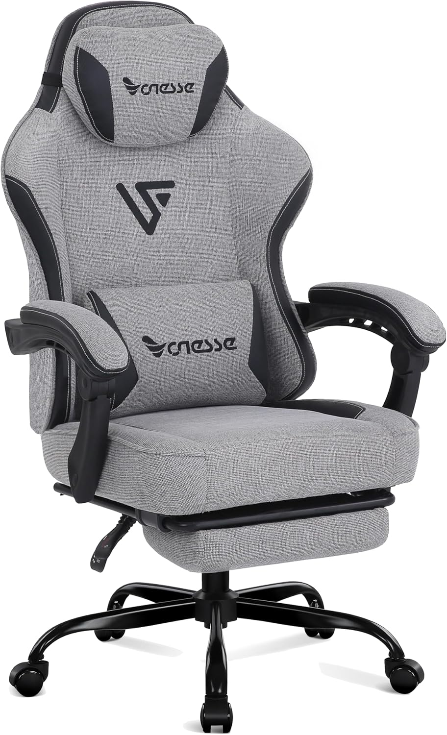 Vonesse Gaming Chair, Computer Chair Fabric with Pocket Spring Cushion, Office C...