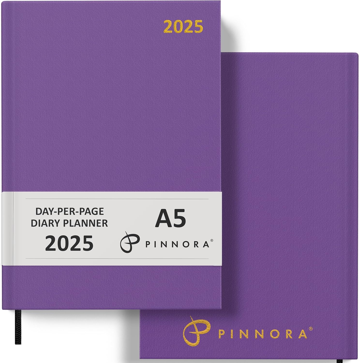 Pinnora Diary 2025 A5 Day Per Page, Mauve Year Planner Organiser Diary 2025 Day...