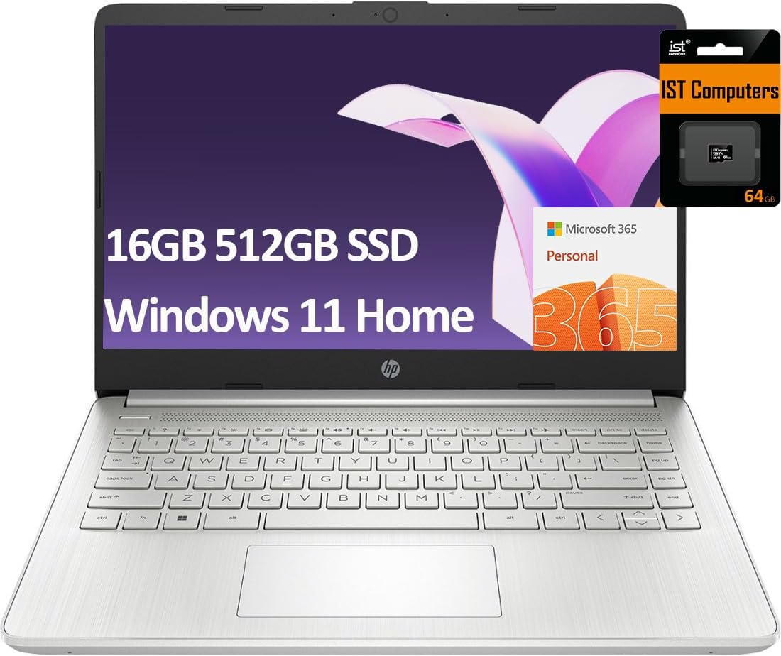 HP 14" Ultra-Light Laptop for Student & Home (Narrow-Bezel Display, Intel Pentiu...