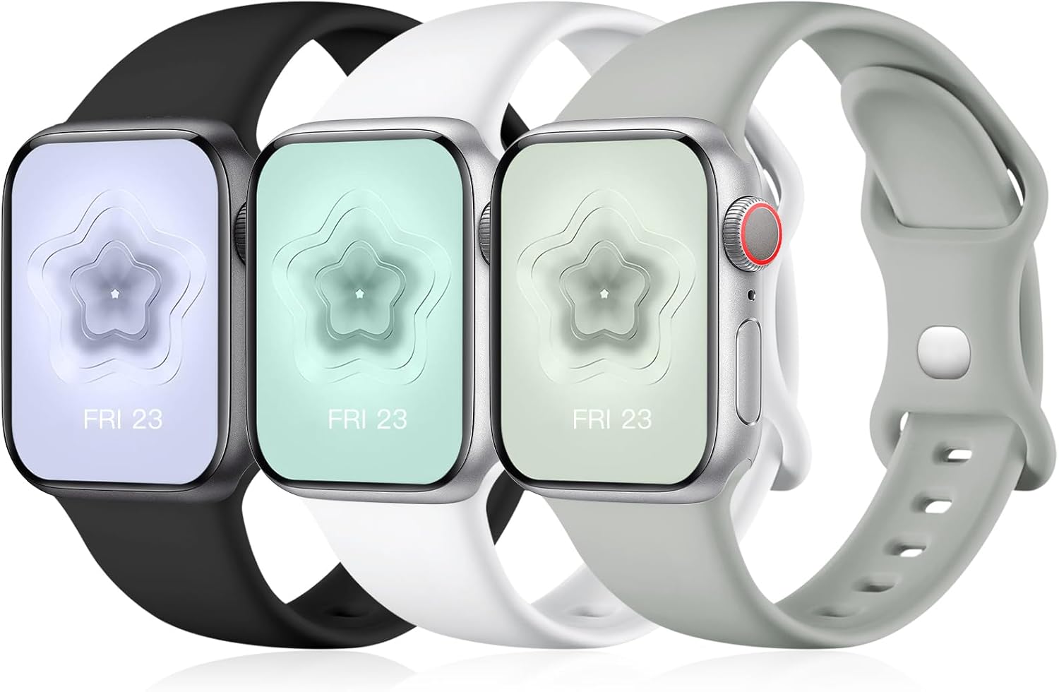 Maledan 3 Pack Straps Compatible with Apple Watch Strap 41mm 40mm 42mm 38mm 44mm...