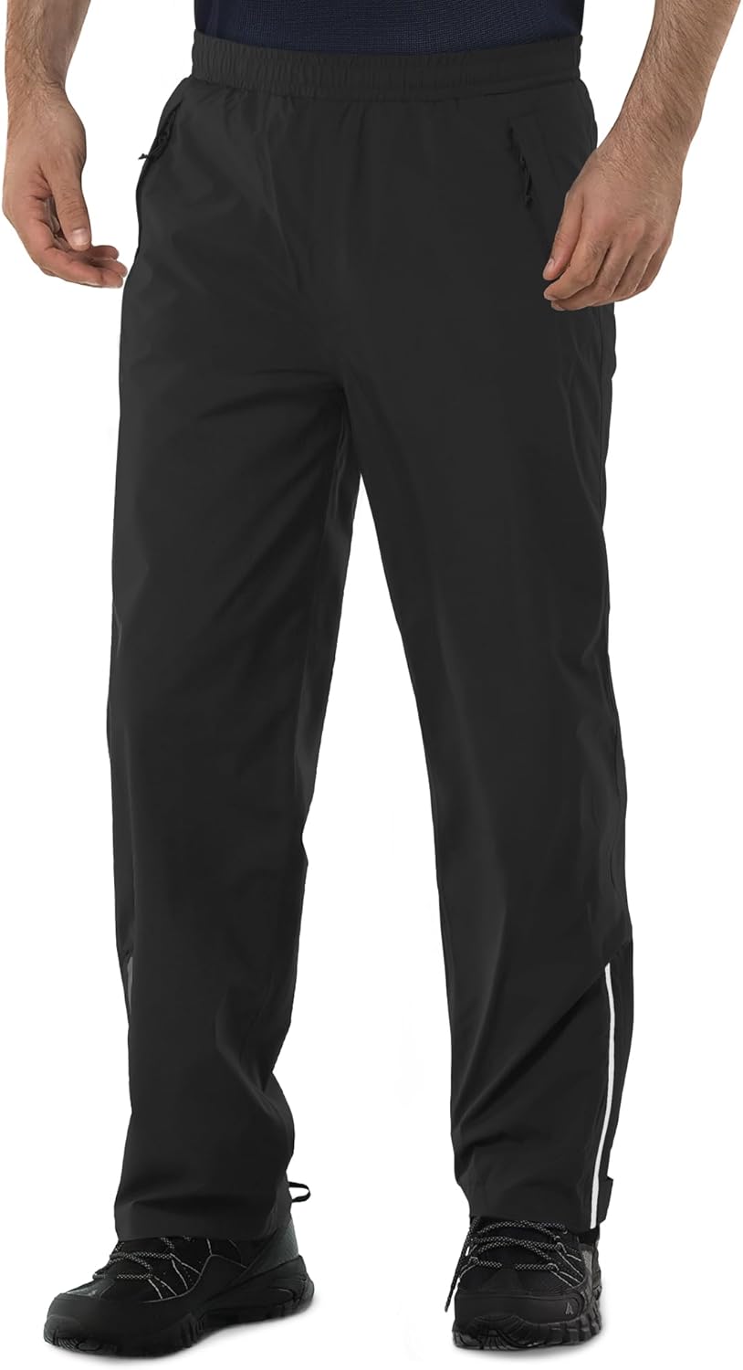 33,000ft Men's Rain Pants Waterproof, Windproof Lightweight Outdoor Rain Over Pa...