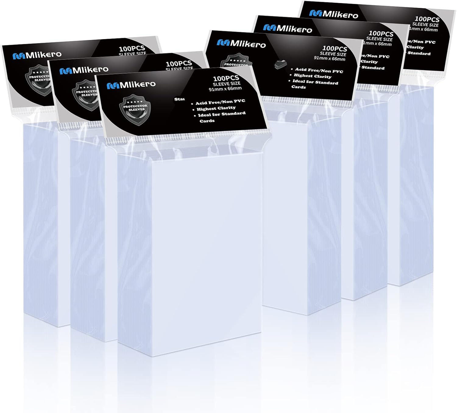 600 Counts Card Sleeves, Clear Baseball Card Sleeves, Soft Trading Cards Sleeves...