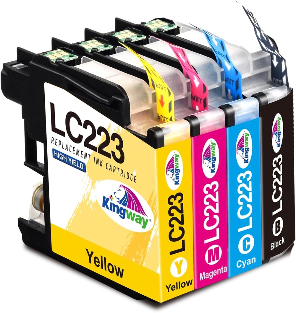 KINGWAY LC223 Ink Cartridges for Brother LC223 Ink for DCP-J4120DW MFC-J5625DW M...