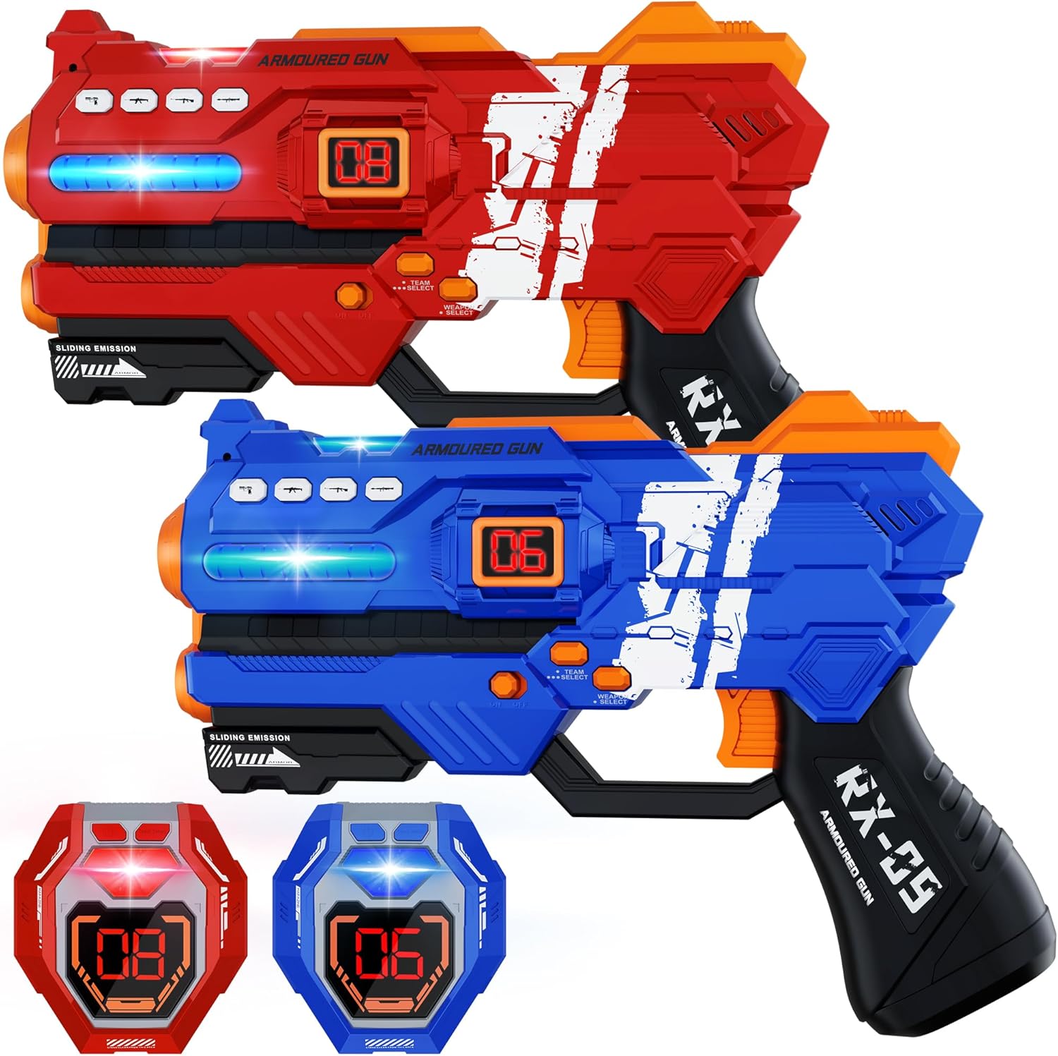 IJO Laser Tag Guns Set of 2 Laser Tag with Digital LED Score Display Vests for T...
