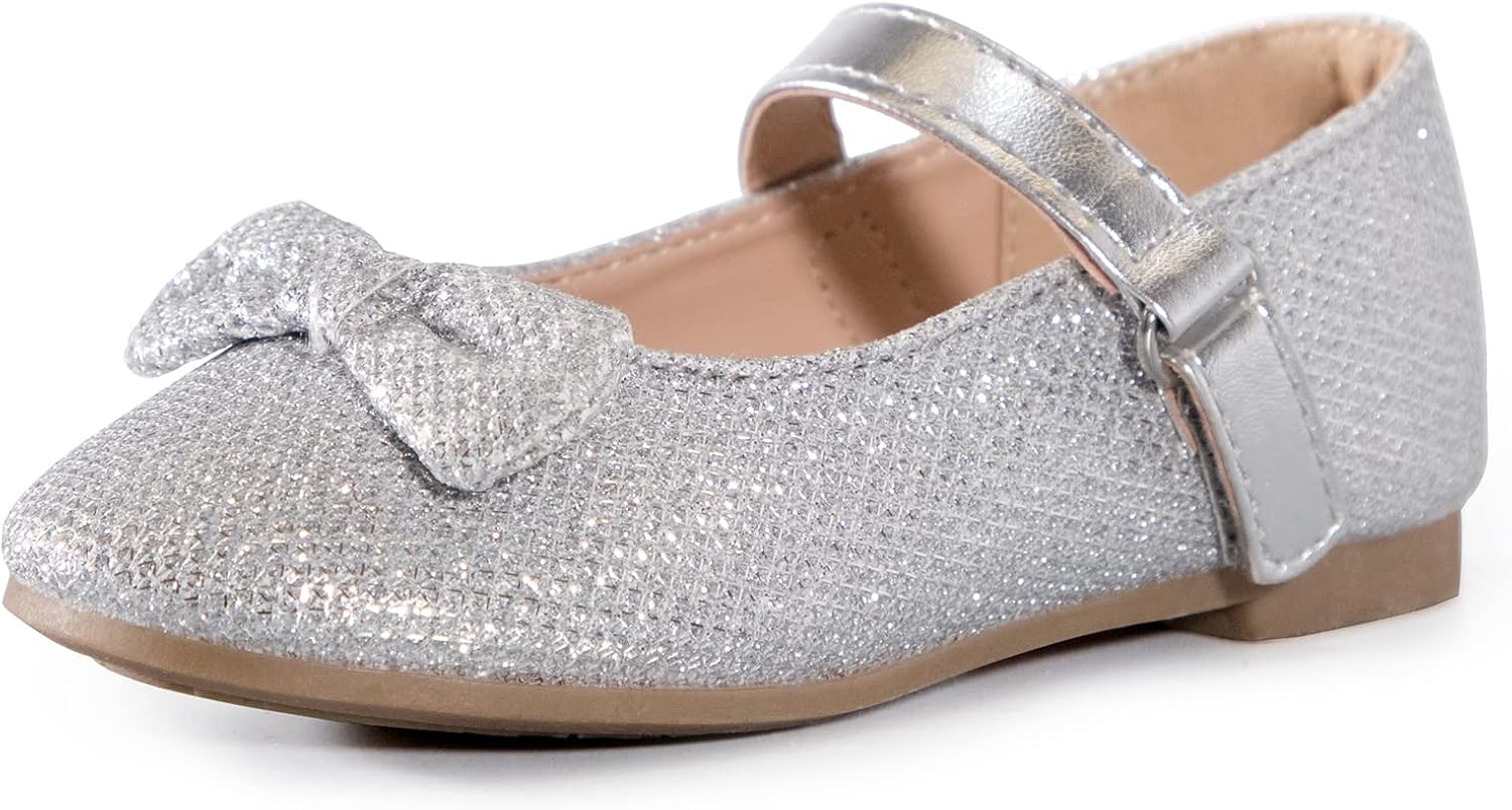 K KomForme Girl's Ballet Flats Non-Slip Soft Mary Jane Walking Party Dress Shoes...