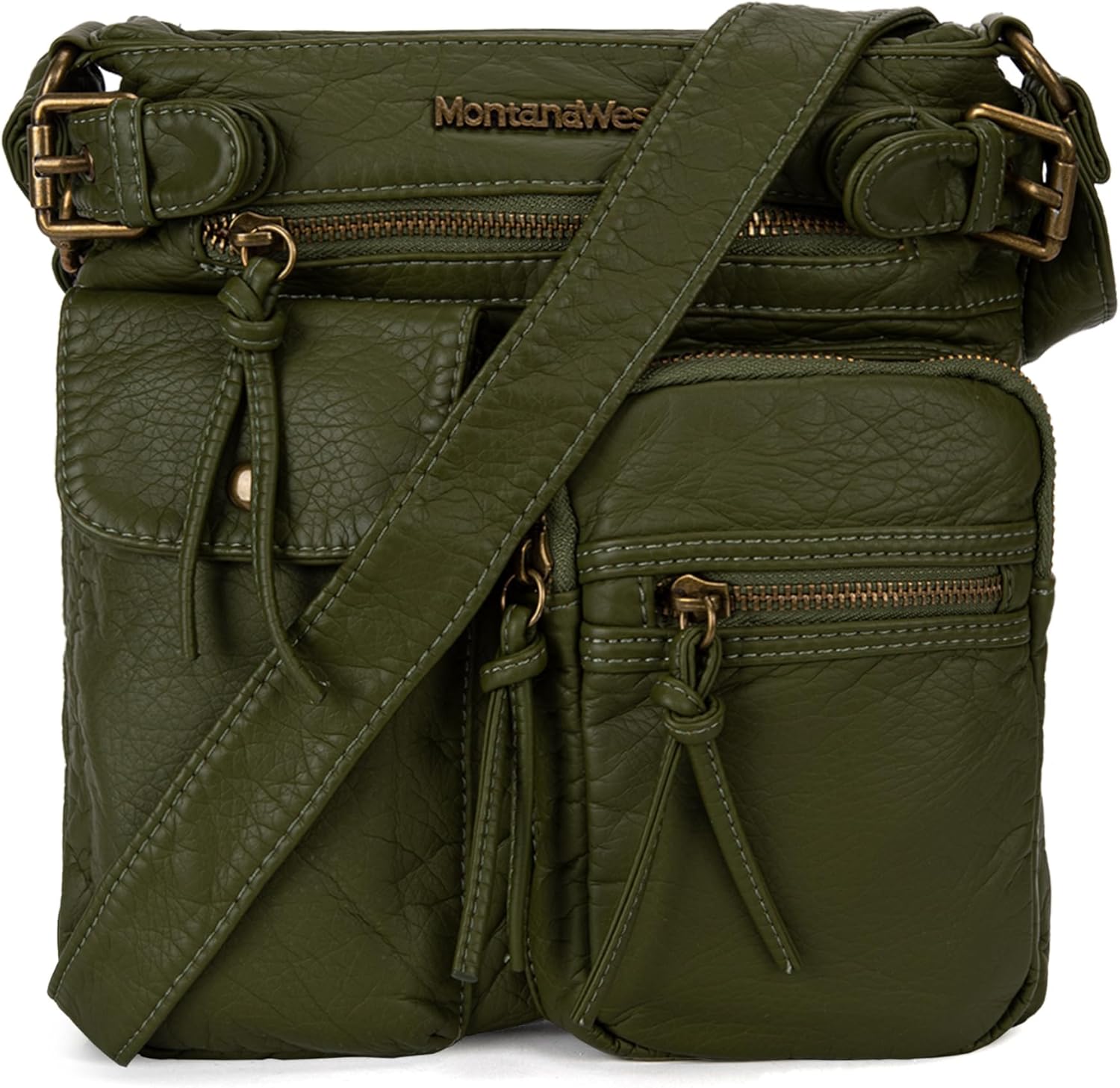 Montana West Crossbody Bag for Women Multi Pocket Shoulder Bags Medium Travel Pu...