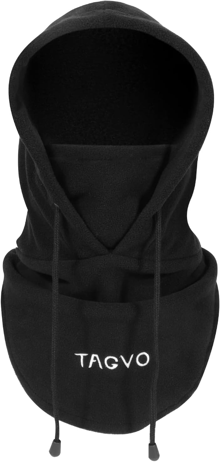 TAGVO Winter Thermal Fleece Balaclavas, Soft & Warm Adjustable Hood Hat Skiing F...