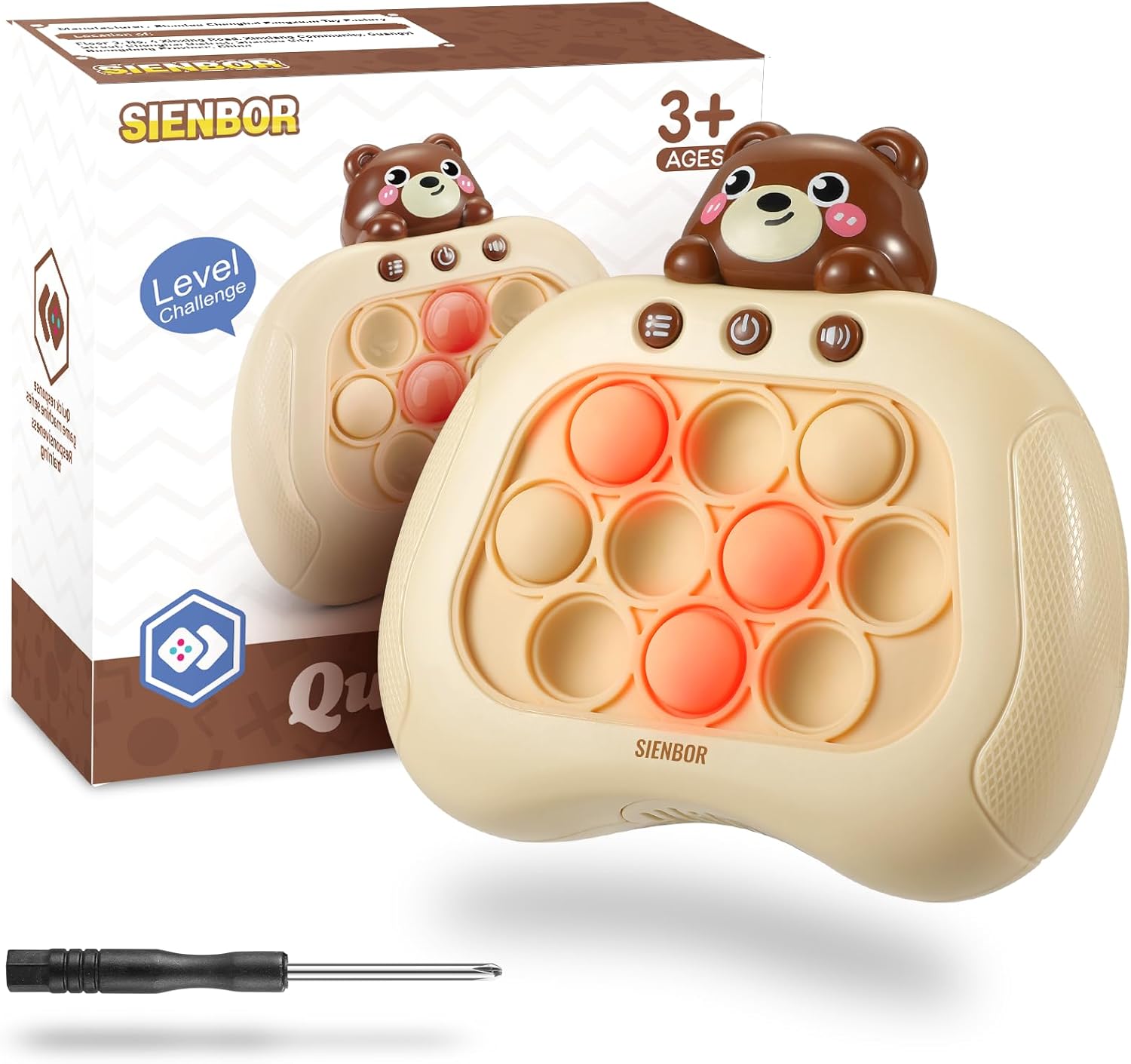 Quick Push Game Console,4 Modes Games, A Toy Game Machine That Exercises Reactio...