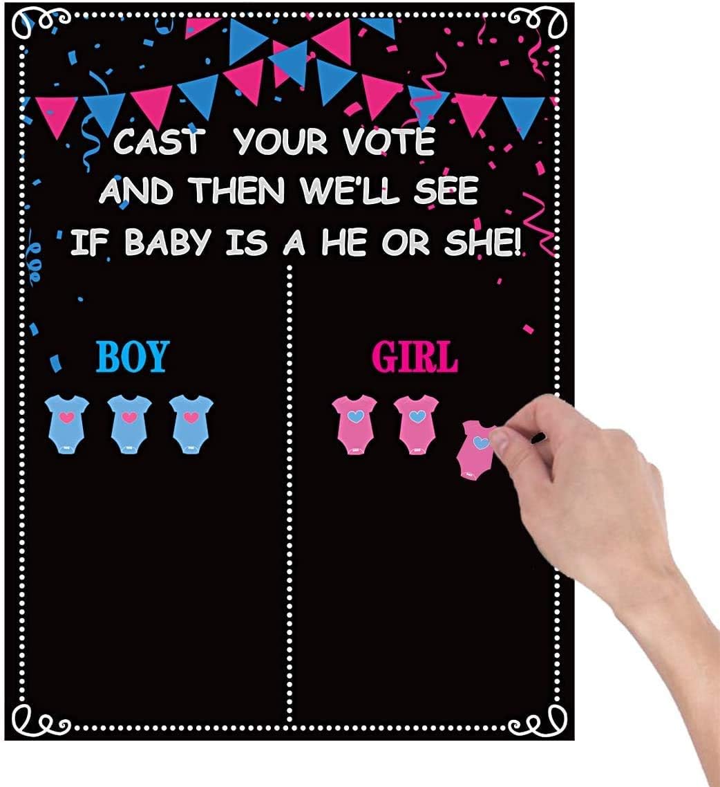 MISS FANTASY Gender Reveal Decorations - 54 Voting Gender Reveal Games Gender Re...