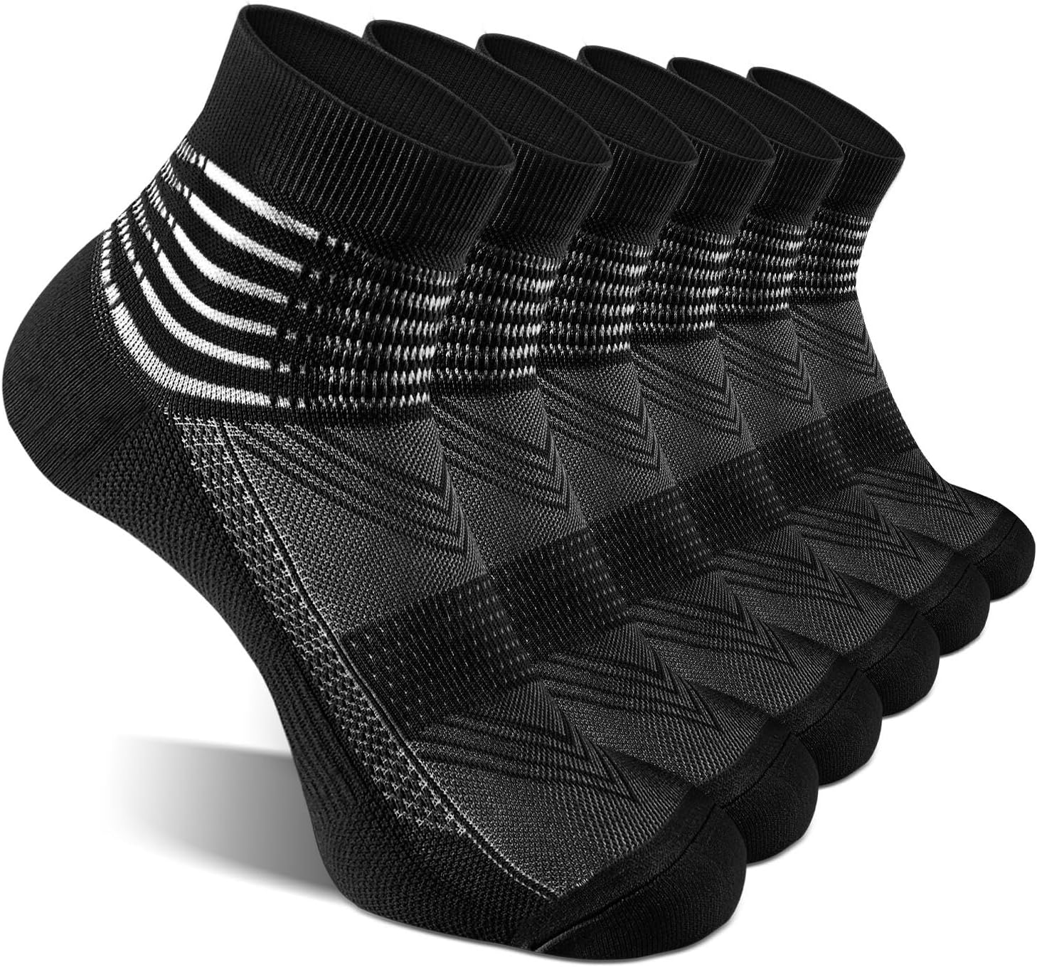 Compression Ankle Support Socks Coolmax Wicking Cushioned Athletic Plantar Fasci...