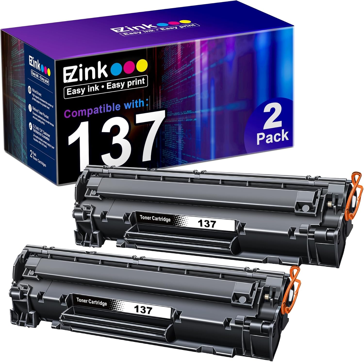 E-Z Ink Compatible Toner Cartridge Replacement for Canon 137 Black Toner Cartrid...