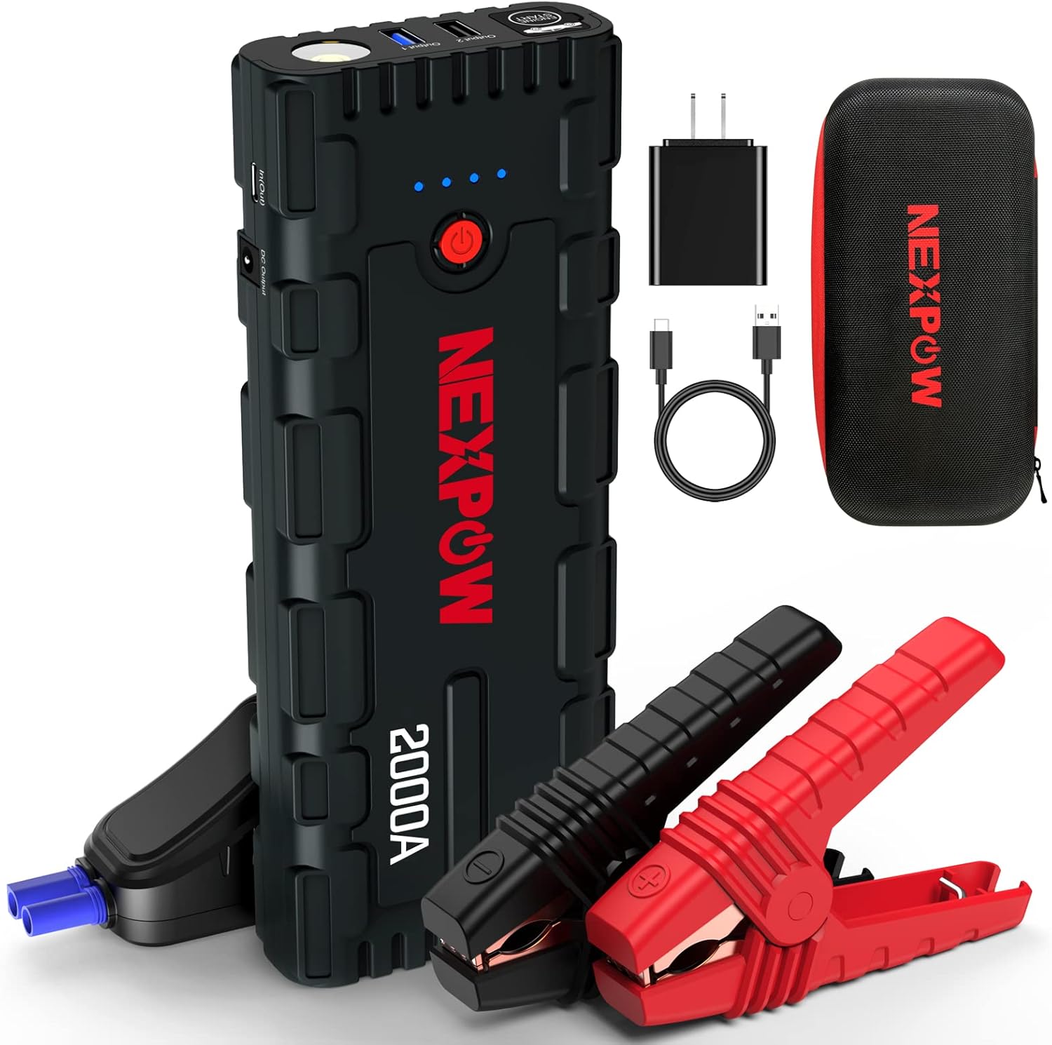 NEXPOW Car Jump Starter, 2000A Peak 12V Portable Car Battery Starter, Auto Batte...