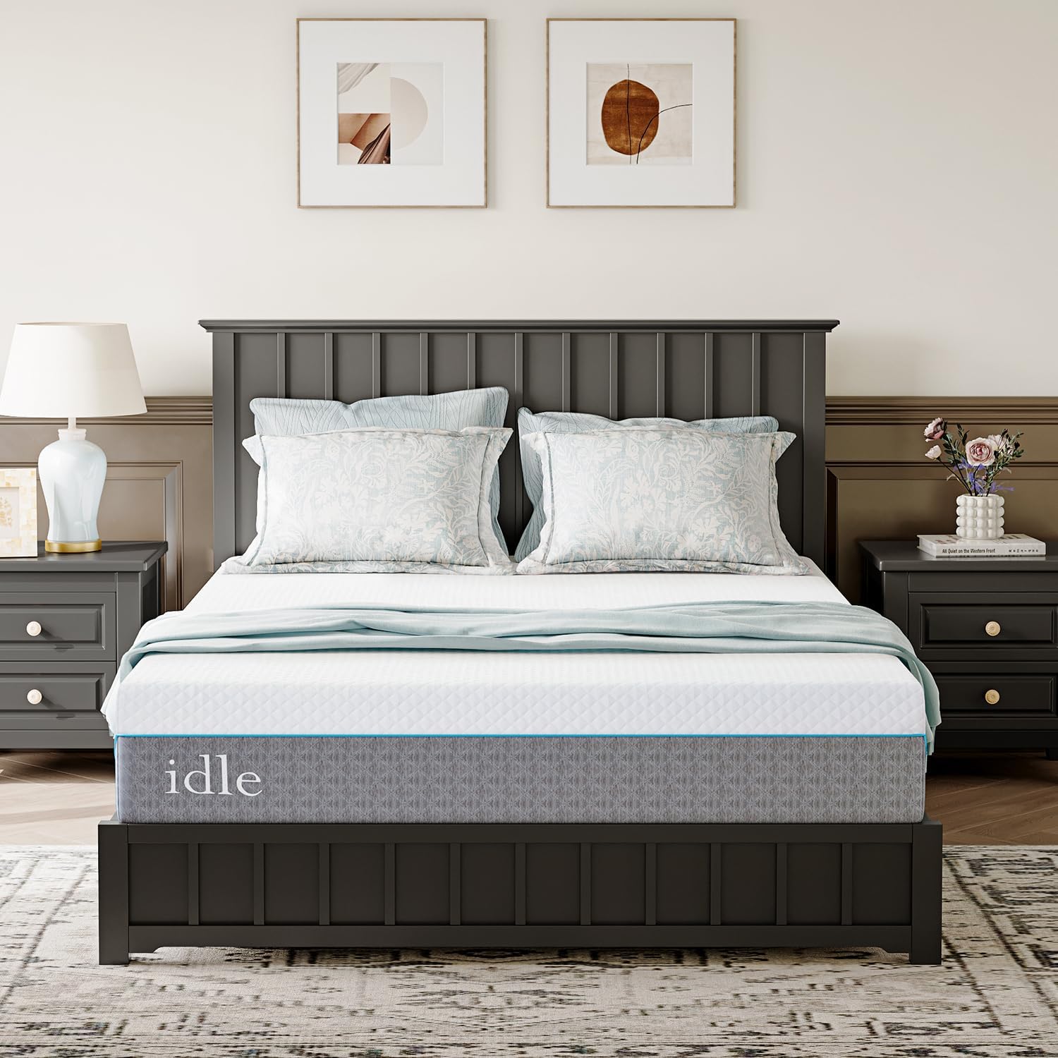 Queen Mattress 12 Inch Cooling Memory Foam, Fiberglass Free, Mattress Bed in a B...