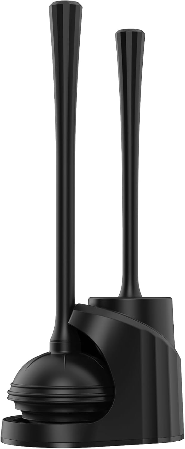 Toilet Brush and Plunger Set,Plunger and Brush Set with Upgraded Rubber Plunger,...