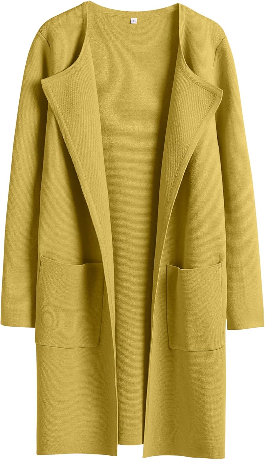 ANRABESS Women's Open Front Knit Lightweight Cardigan Casual Long Coatigan Sweat...